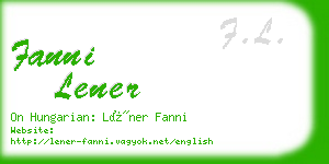 fanni lener business card